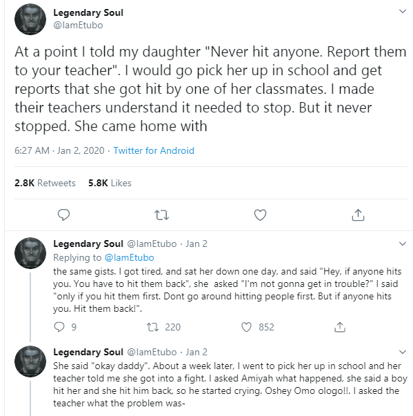 Man Narrates How he Stopped kids from Bullying his Daughter in School in the US