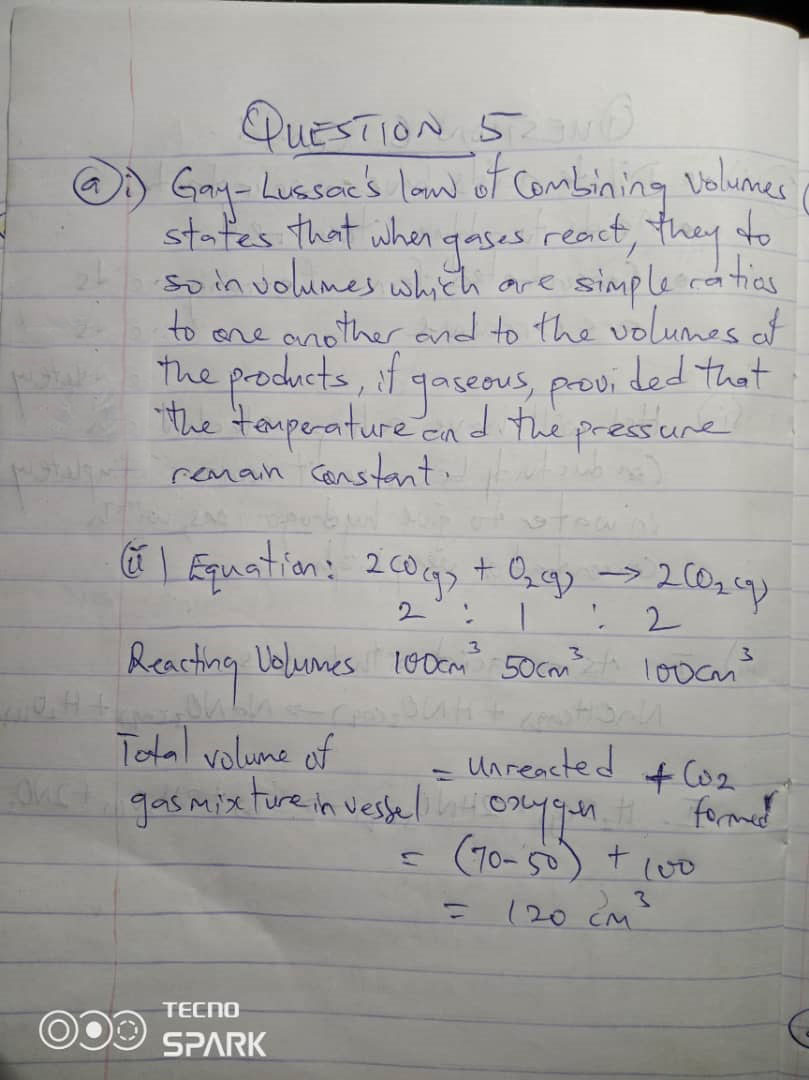 chemistry essay questions and answers neco 2022