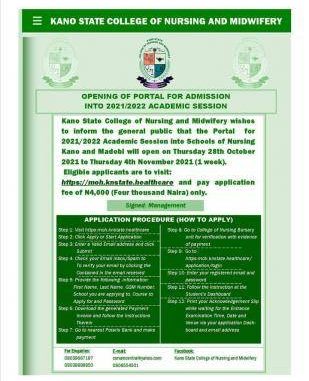 kano-state-college-of-nursing-and-midwifery-admission-2021-2022